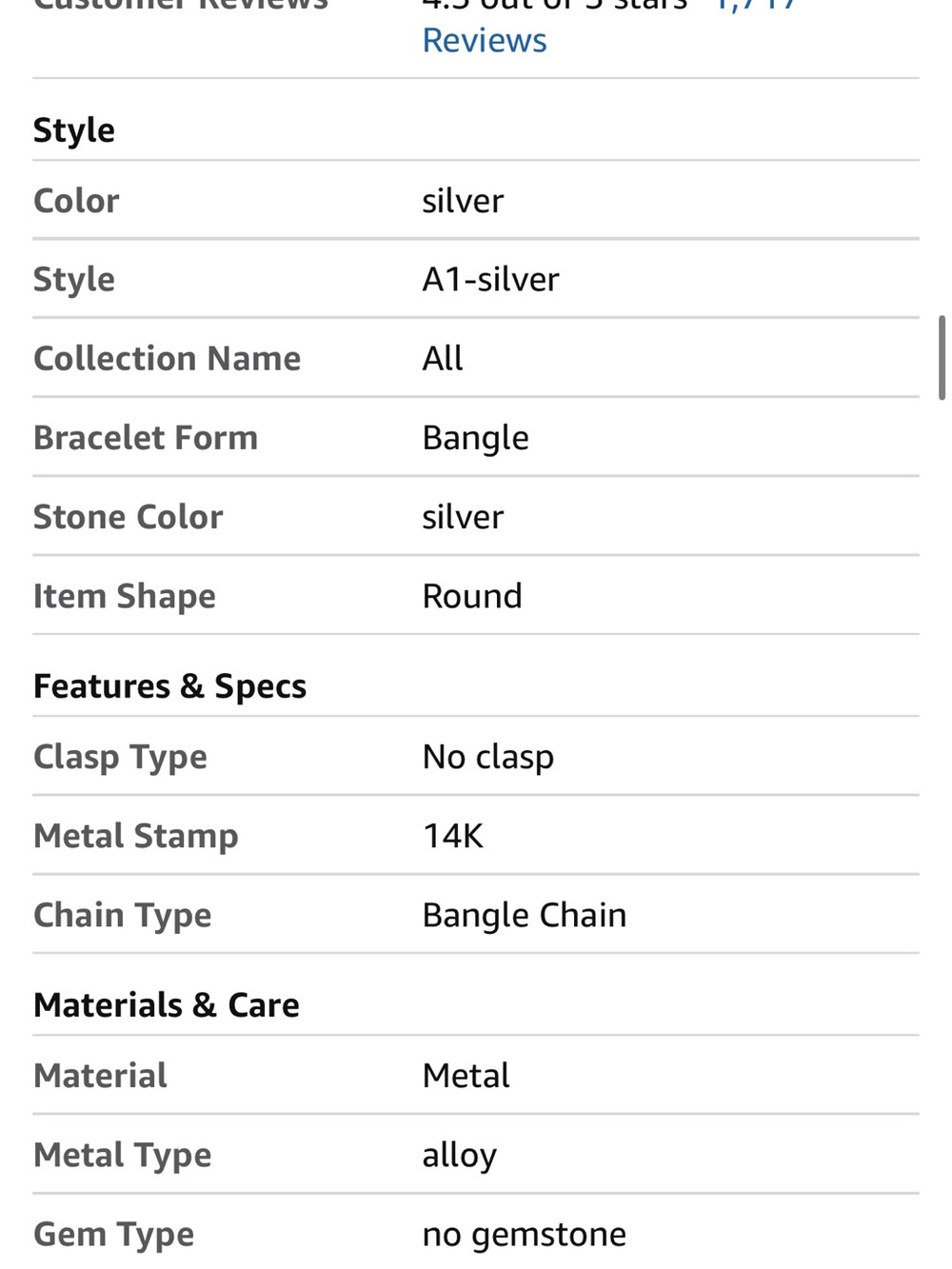 Amazon Silver Cuff Bracelet Stack - Picture 5 of 12
